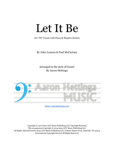 Let It Be (arr. Aaron Hettinga)