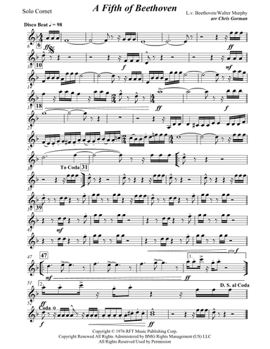 A Fifth Of Beethoven (arr. Chris Gorman)