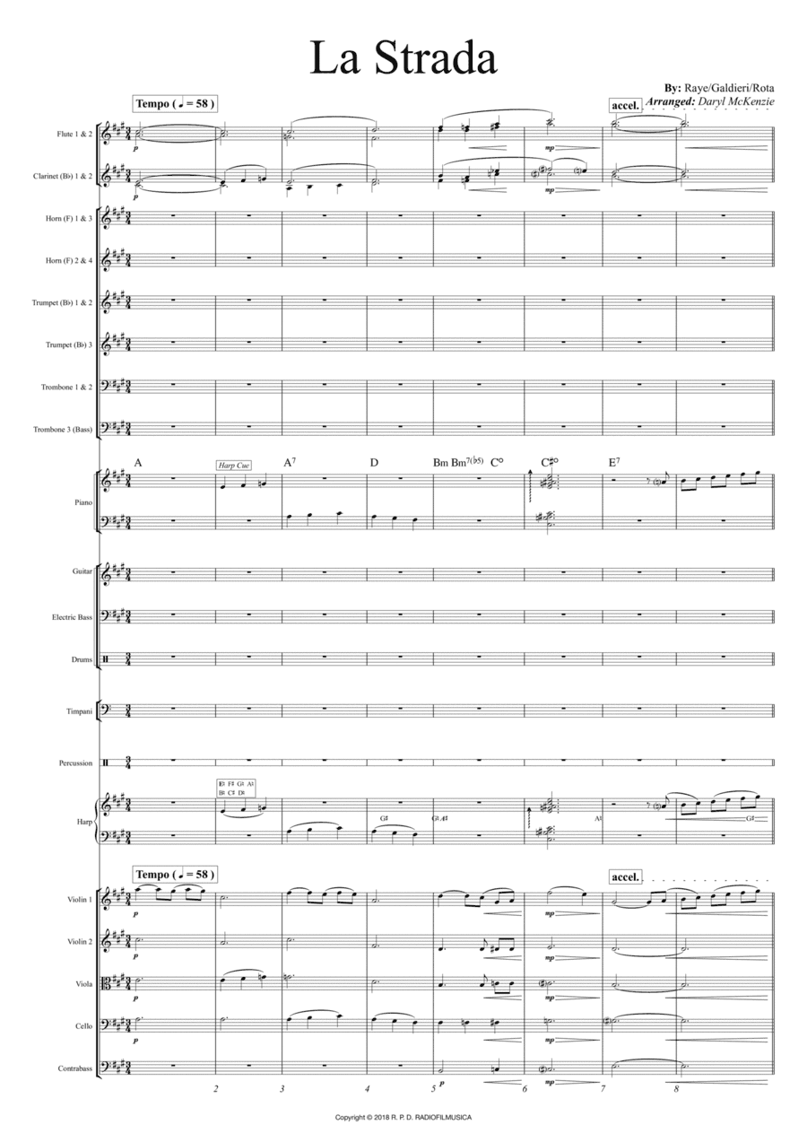 Love Theme From La Strada (arr. Daryl McKenzie)