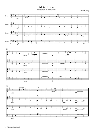 Whitsun Hymn (arr. Edition Maulwurf)