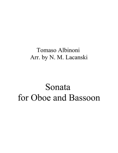 Sonata for Clarinet and Bassoon (arr. Nick Lacanski)