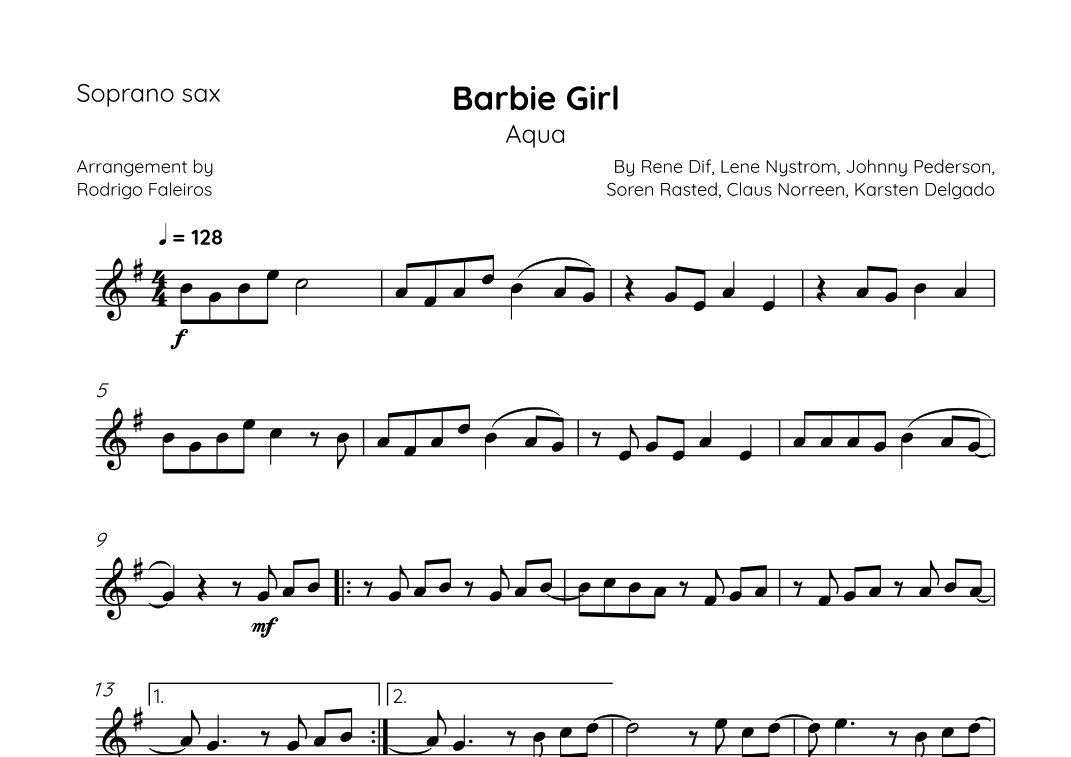 Barbie Girl (arr. Rodrigo Faleiros)