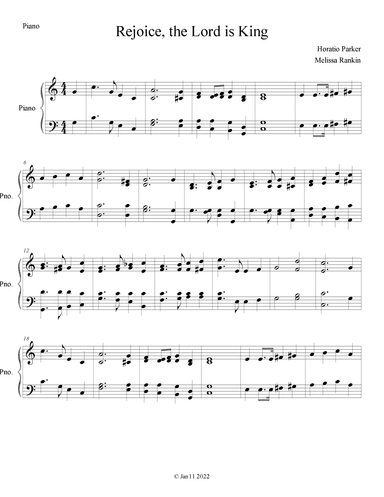 Rejoice! The Lord is King! (arr. Melissa Rankin)