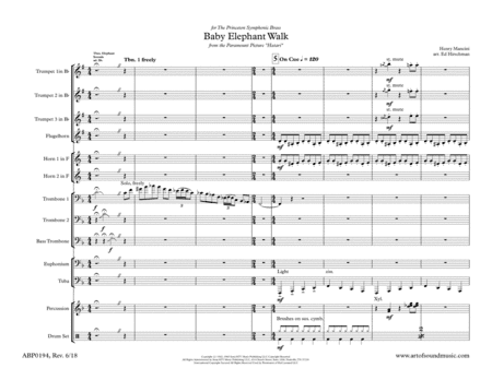 Baby Elephant Walk from the Paramount Picture HATARI! (arr. Ed Hirschman)