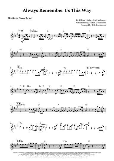 Always Remember Us This Way (arr. P.H. Damasceno)