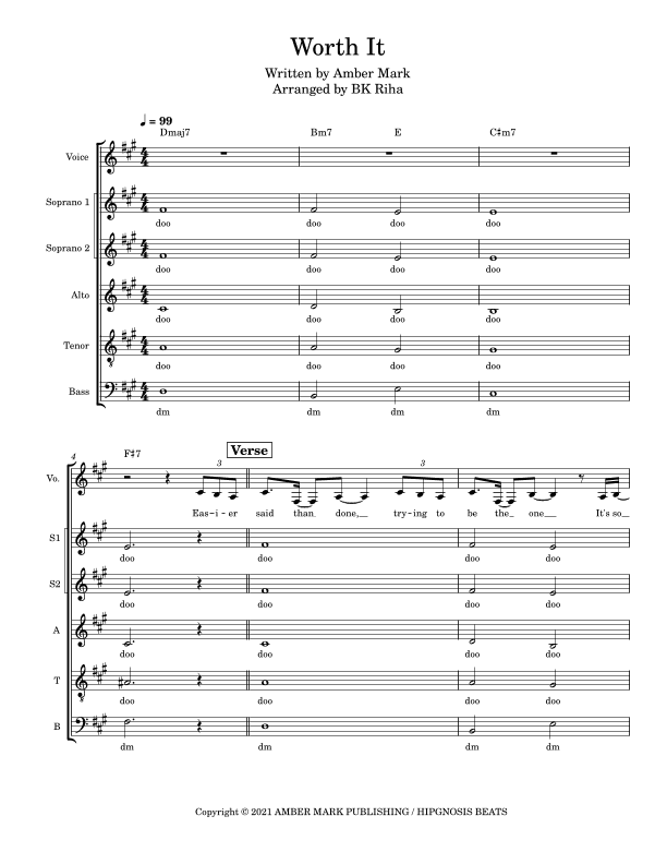 Worth It (arr. BK Riha / Brandy Kay Riha)