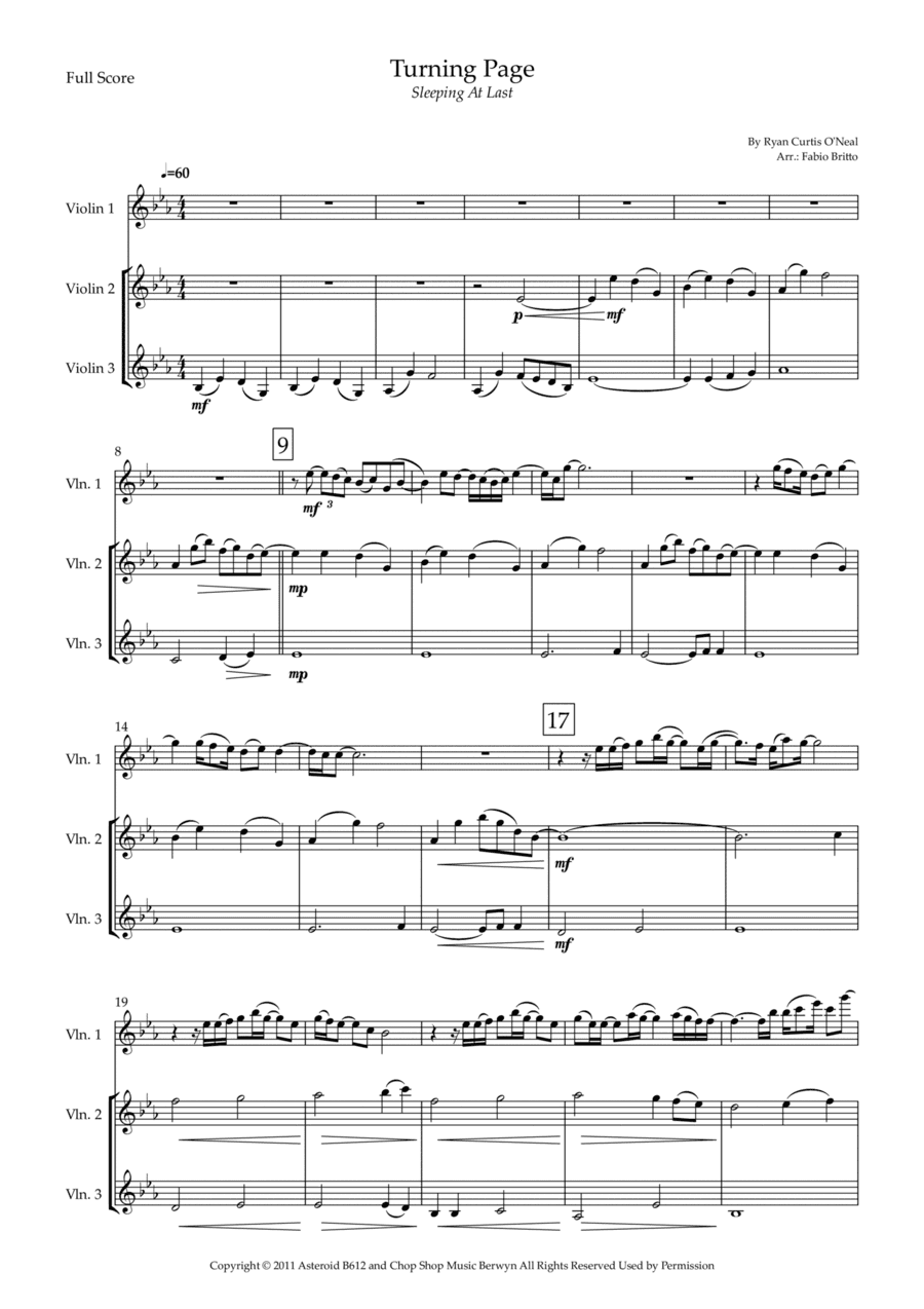 Turning Page (arr. Fabio Britto)