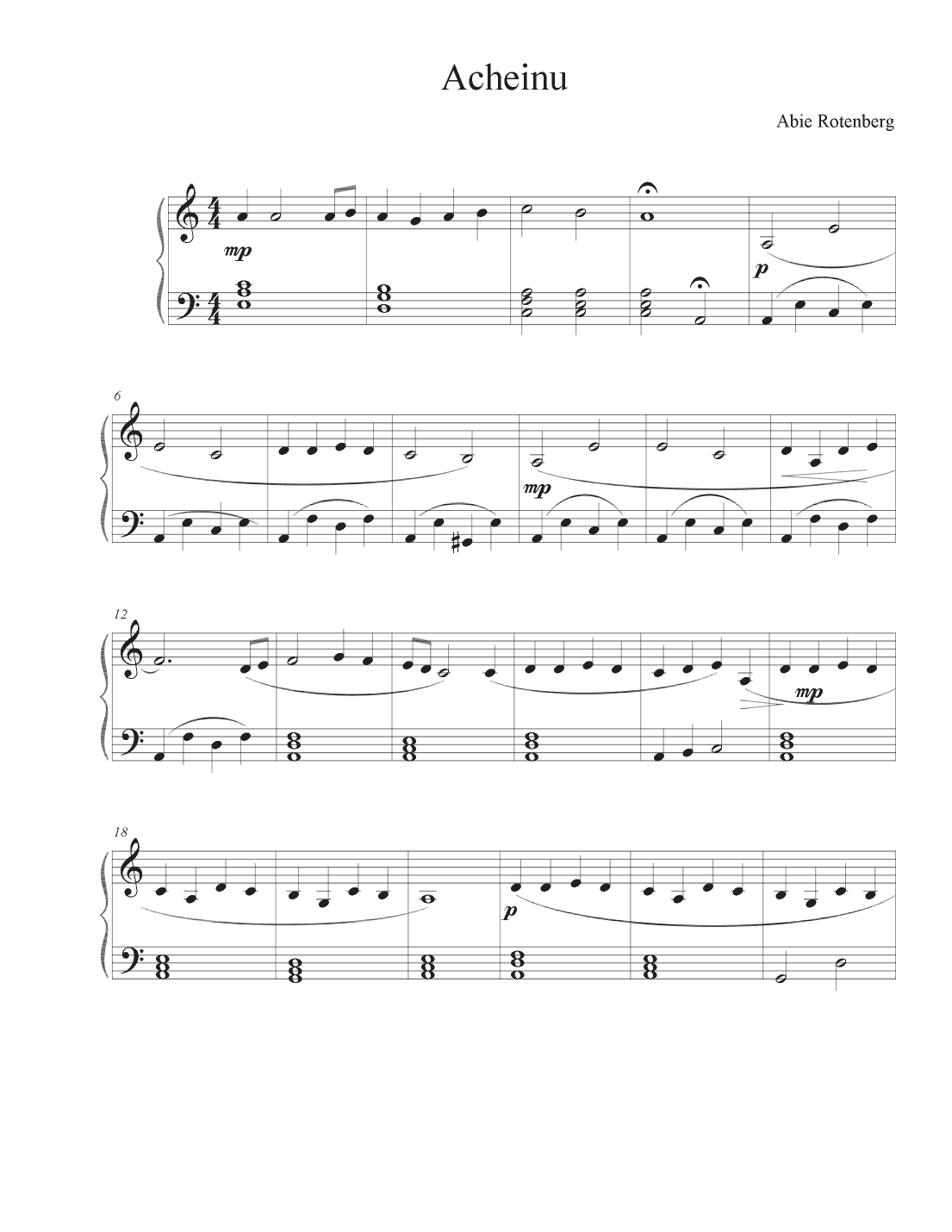 Acheinu (arr. Jonathan Williams)