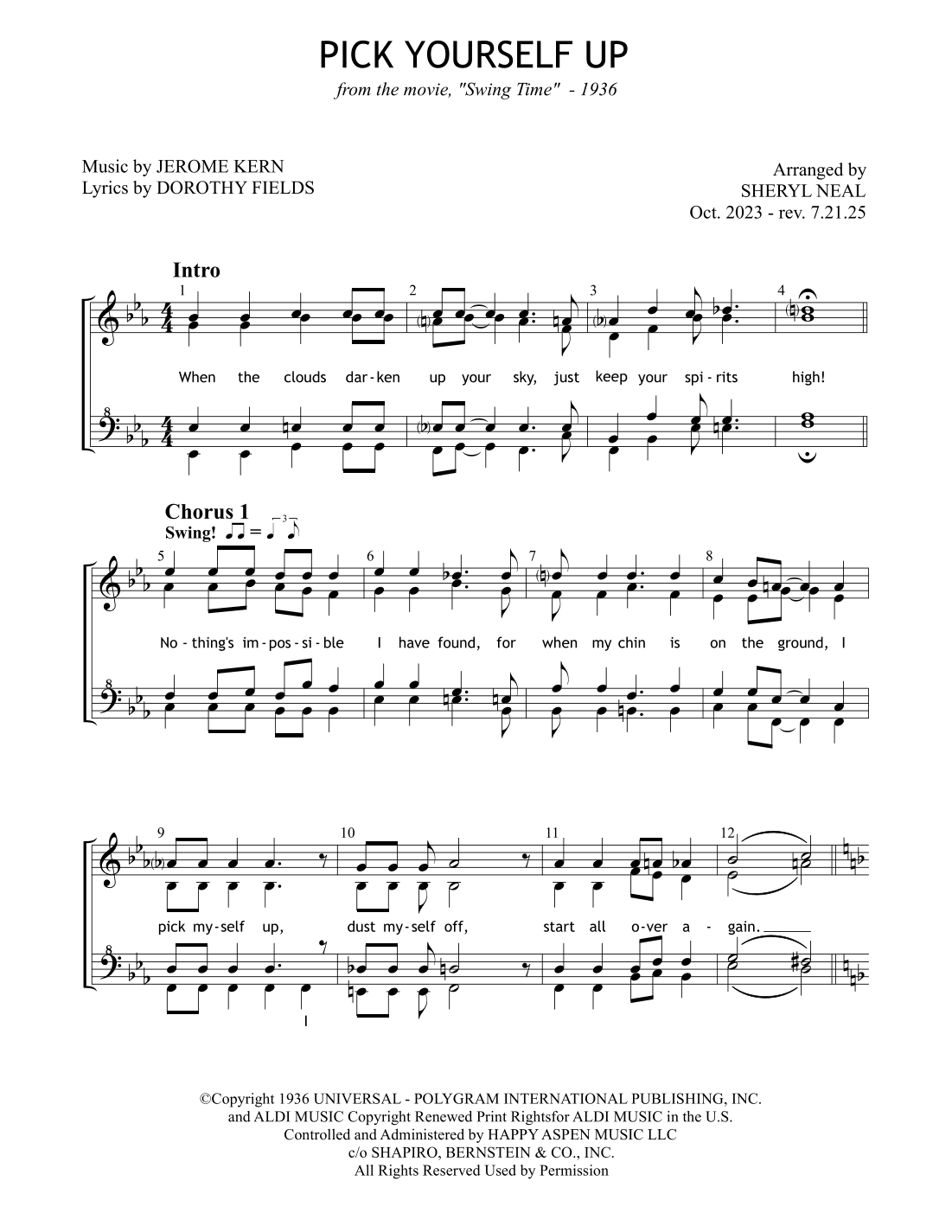 Pick Yourself Up (arr. Sheryl Neal)