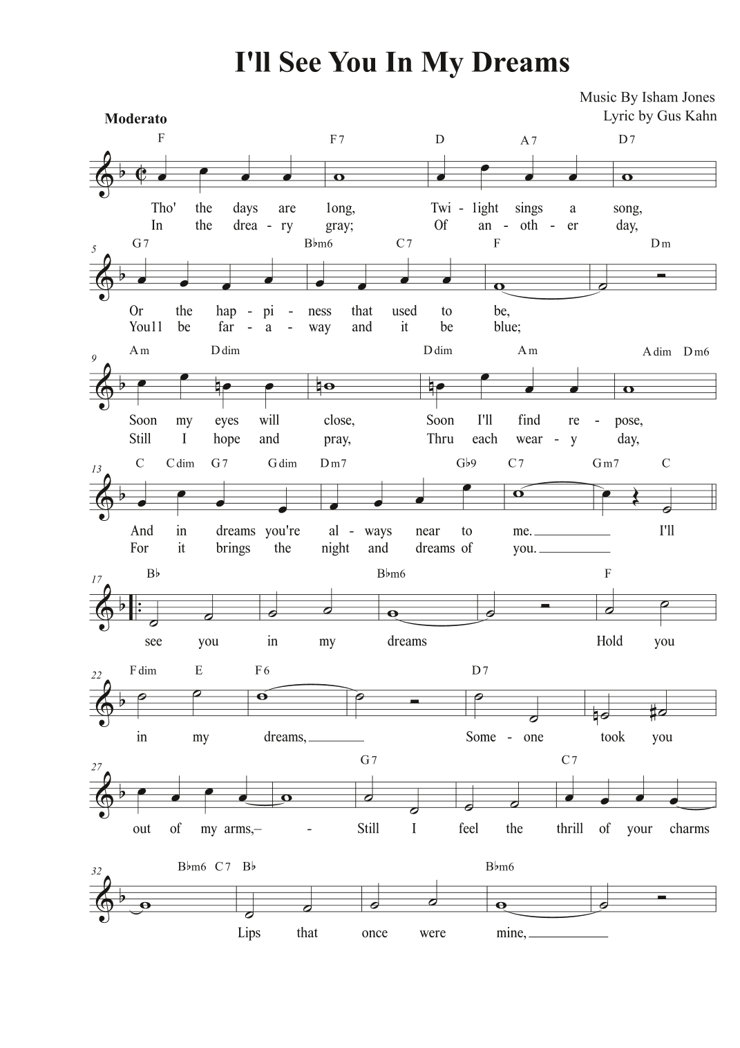 I'll See You In My Dreams (arr. Avgusta Udartseva)