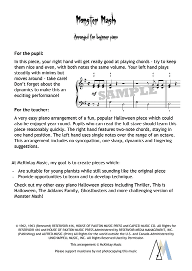 Monster Mash (arr. L McKinlay)