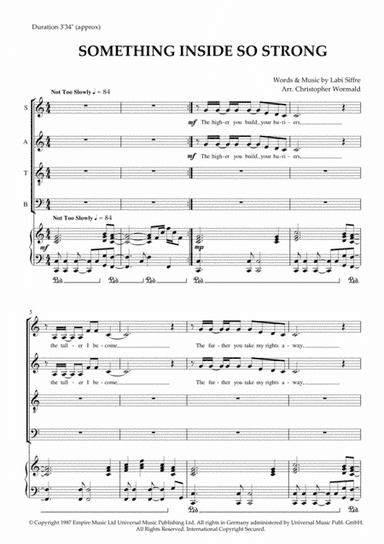 (something Inside) So Strong (arr. Christopher Wormald)