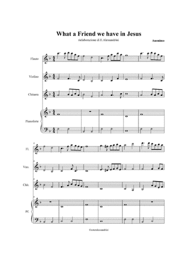 What a friend we have in Jesus (arr. Ester Alessandrini)
