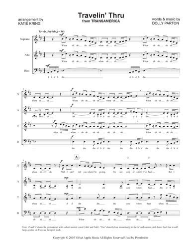 Travelin' Thru (arr. Katie Kring)