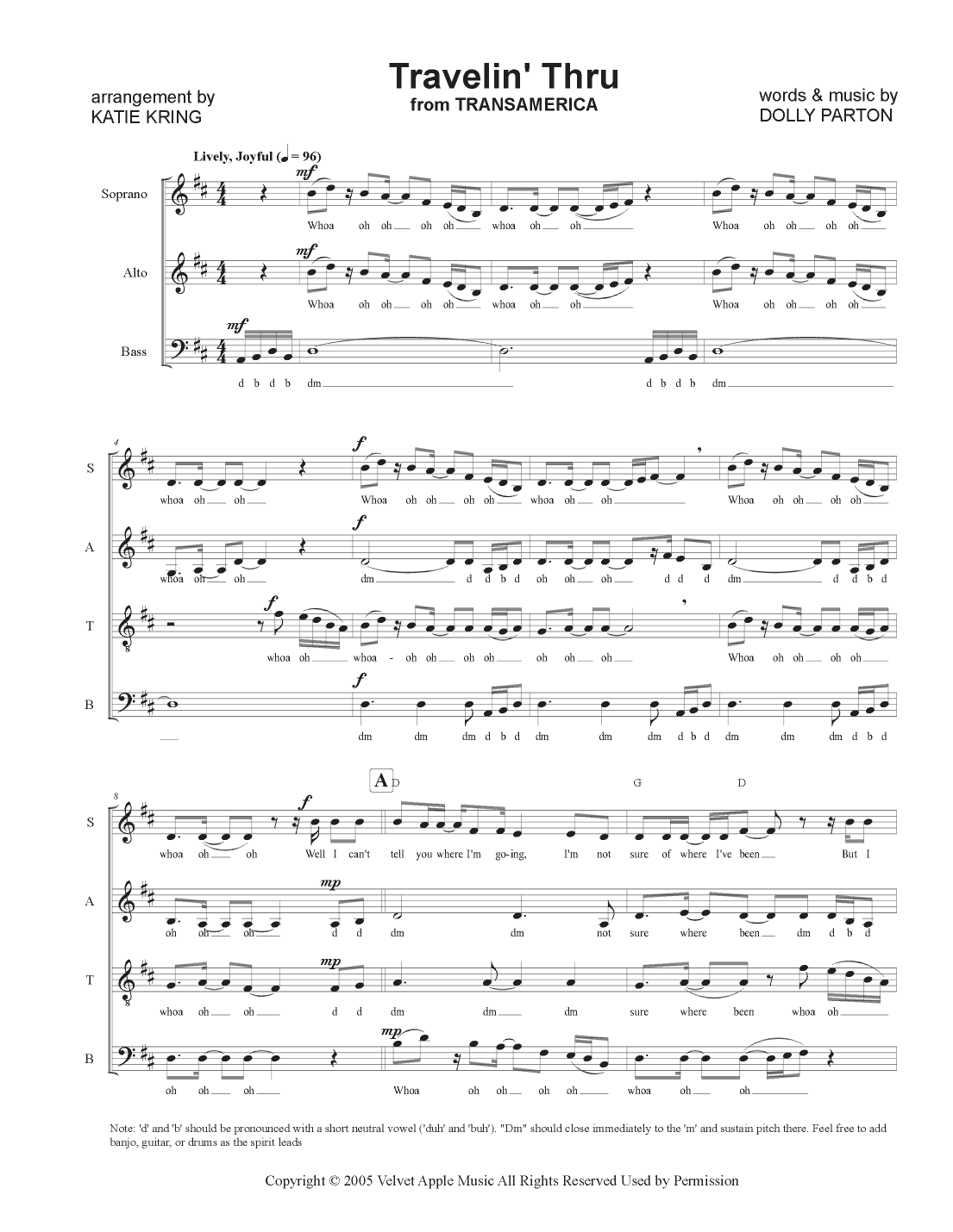 Travelin' Thru (arr. Katie Kring)