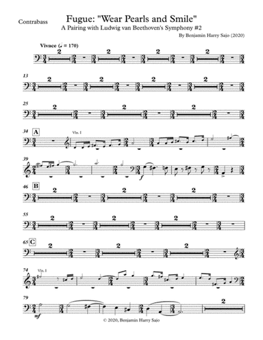 Fugue: "Wear Pearls and Smile" (A Pairing with Beethoven's Symphony #2) - Contrabass