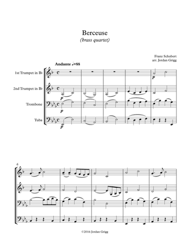 Berceuse (brass quartet) (arr. Jordan Grigg)