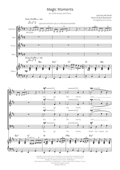 Magic Moments (arr. Arranged by Erica Avery)
