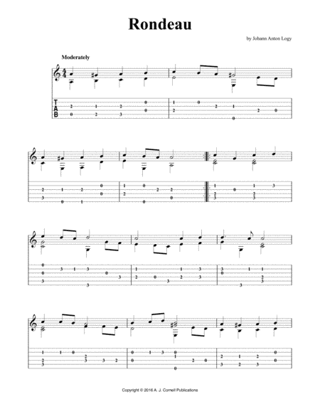 Rondeau (arr. A. J. Cornell Publications)