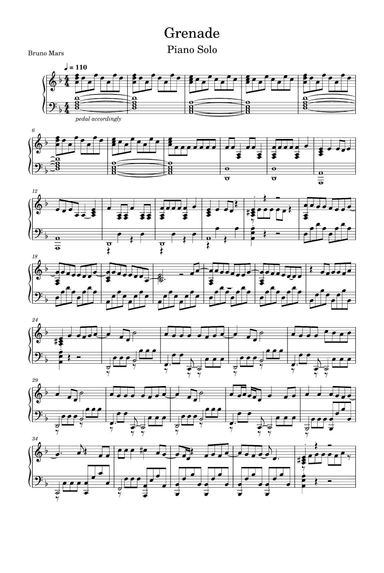 Grenade (arr. Bruno Mars)