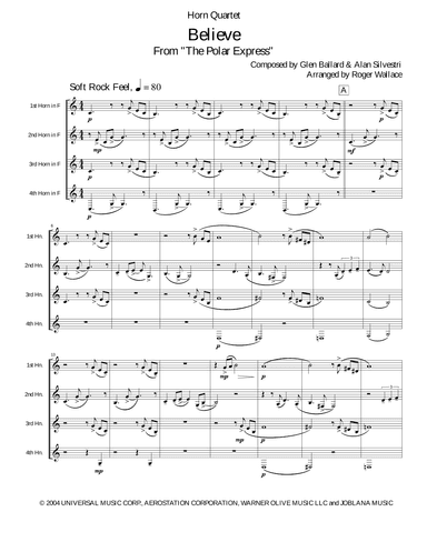 The Polar Express  from Warner Bros. Pictures' THE POLAR EXPRESS (arr. Roger Wallace)