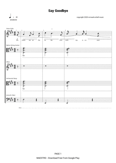 piano arrangement of a song of mine