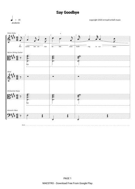 piano arrangement of a song of mine