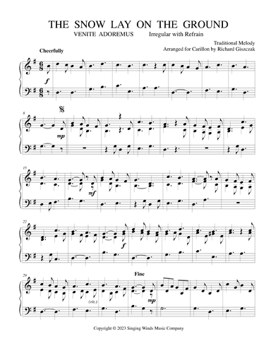 The Snow Lay on the Ground  (VENITE ADOREMUS) (arr. Richard Giszczak)