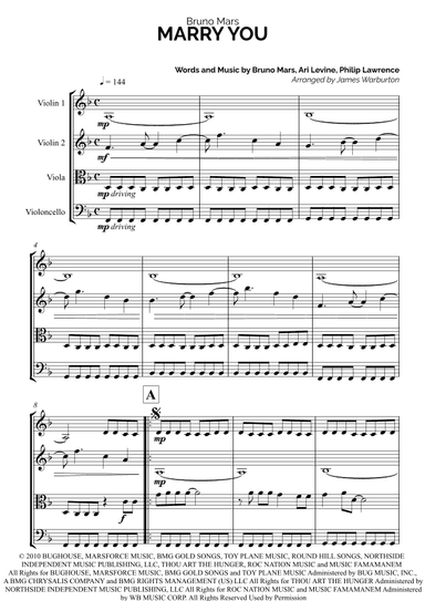 Marry You (arr. James Warburton)