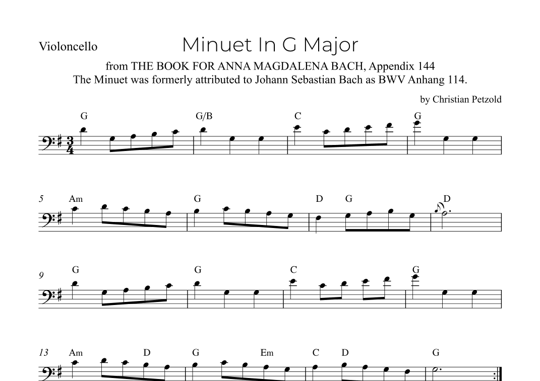 Minuet In G Major (arr. Alex Nunes Rodrigues)