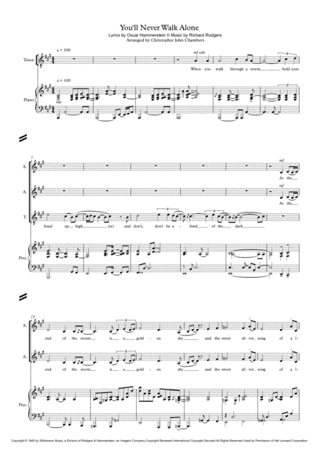 You'll Never Walk Alone (arr. Christopher John Chambers)