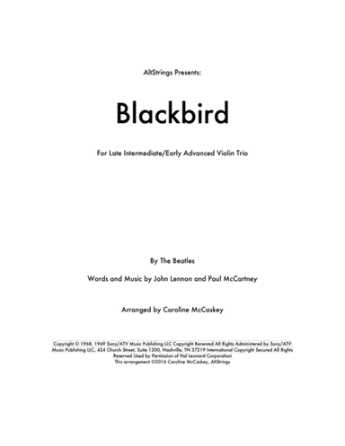 Blackbird (arr. Caroline McCaskey)