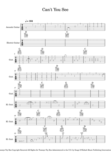 Can't You See (arr. The Smelly Tele)