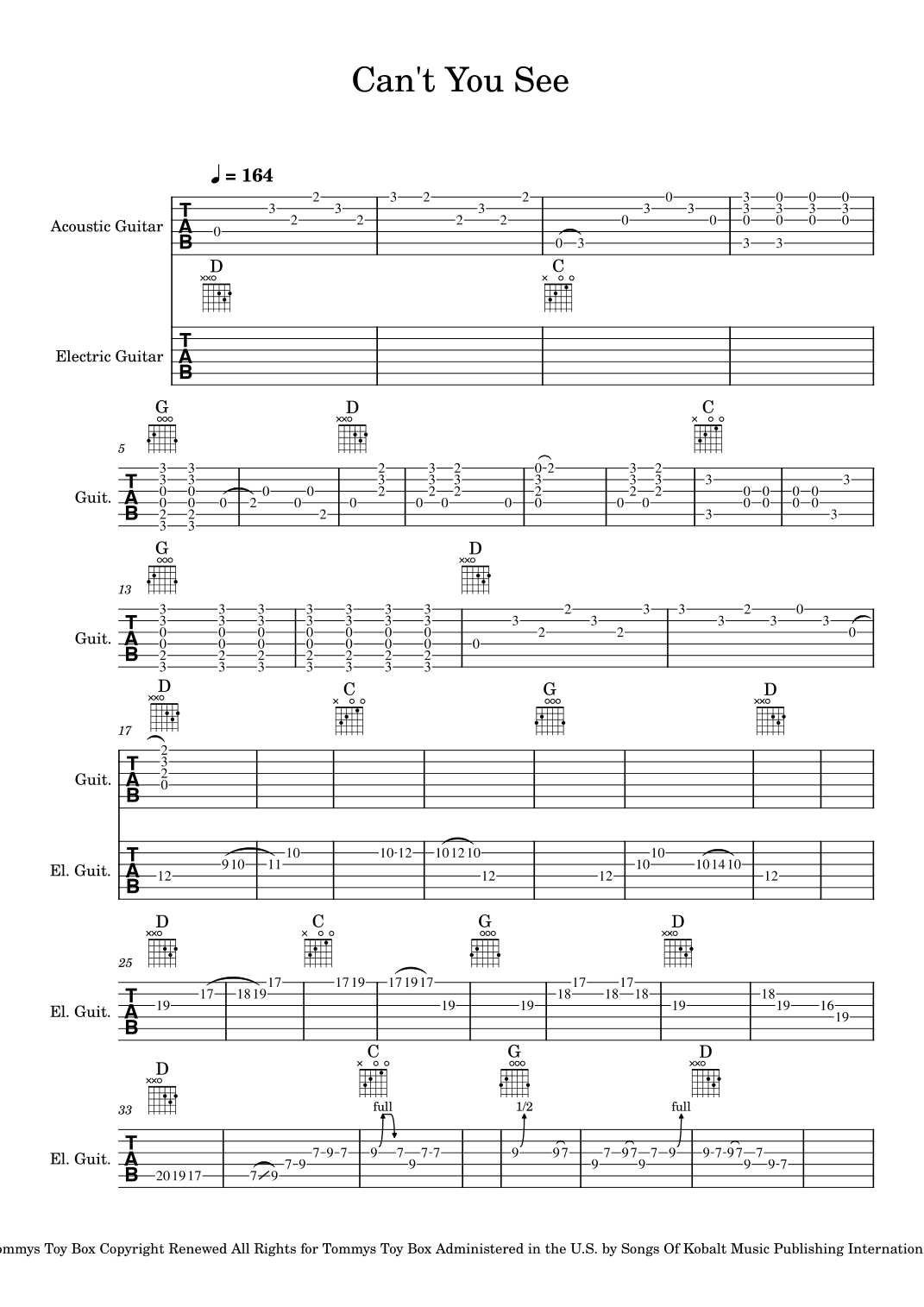 Can't You See (arr. The Smelly Tele)