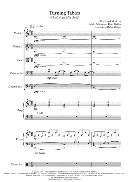Turning Tables (arr. Matteo Delfino)
