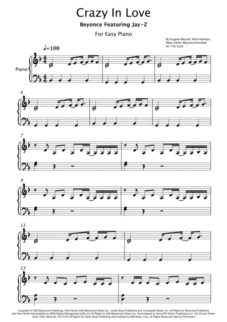Crazy In Love (arr. Tim Curd)