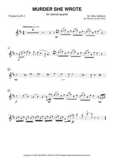 Murder, She Wrote (arr. Sjoerd van der Veen)