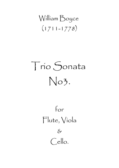 Trio Sonata No.3 (arr. Spence Bundy)