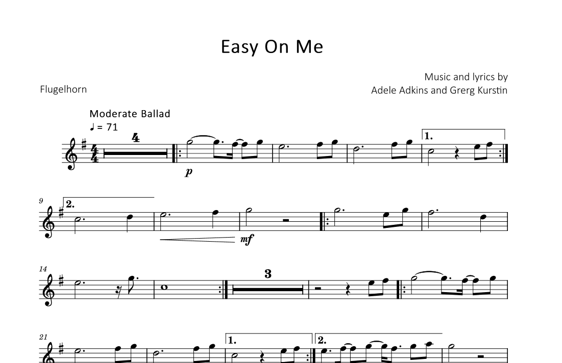 Easy On Me (arr. David Lartey)