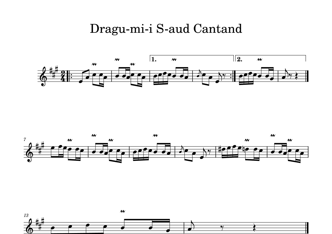 Dragu-mi-i s-aud cântând