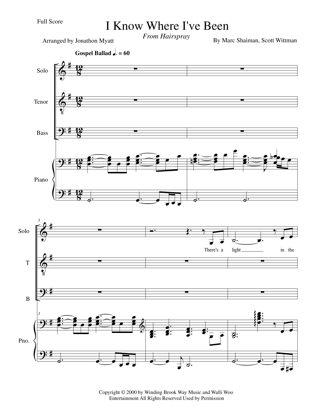 I Know Where I've Been (arr. Jonathon Myatt)