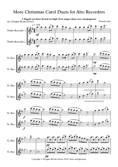 More Christmas Carol Duets for Alto Recorders (arr. Douglas Brooks-Davies)