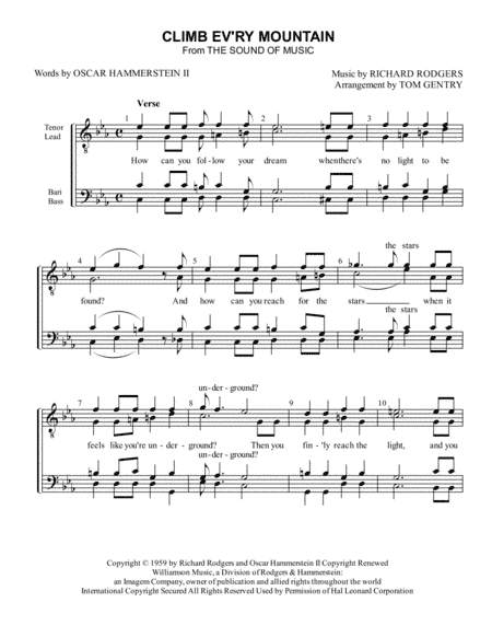 Climb Ev'ry Mountain (arr. Tom Gentry)