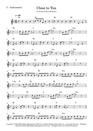 (they Long To Be) Close To You (arr. Fabio Eduardo de Oliveira)