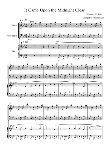 It Came Upon the Midnight Clear (trio for violin/ cello / piano) (arr. Phoebe Chen)