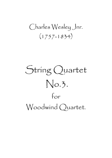 String Quartet No.3 (arr. Spence Bundy)