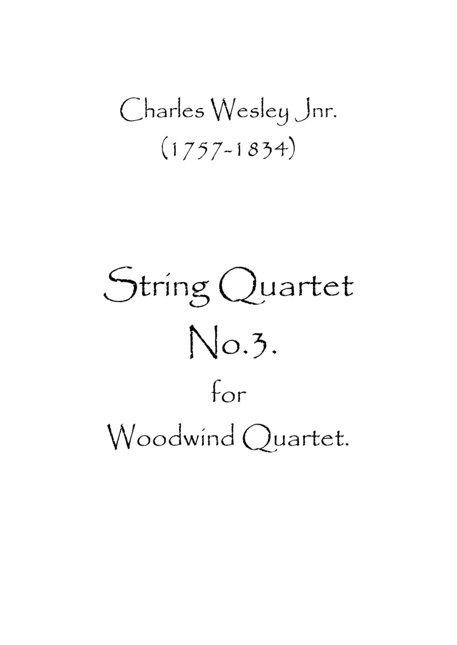 String Quartet No.3 (arr. Spence Bundy)