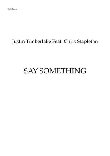 Say Something (arr. Leandro Cardoso)