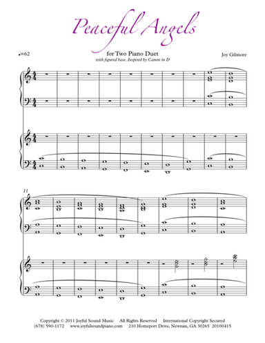 Peaceful Angels (Two Piano Duet)
