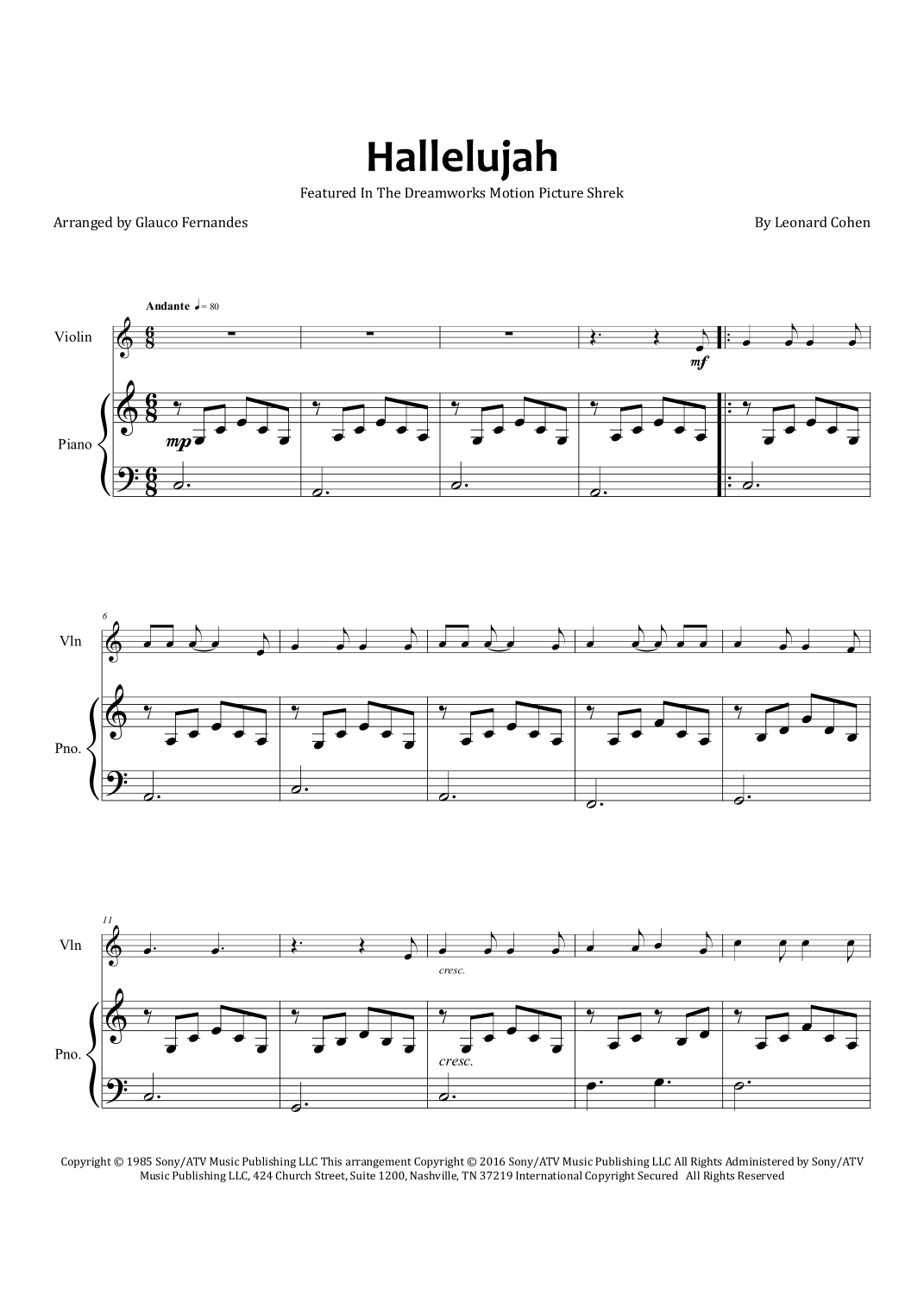 Hallelujah (arr. Glauco Fernandes)